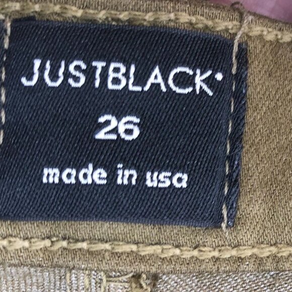 Just Black Womens  Pants Size 26P Lot Of Two Stretch Skinny Leg Casual Black Tan - Picture 3 of 14